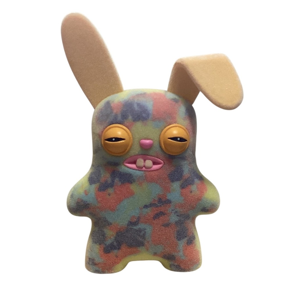 Fuggler Funny Ugly Monster 2.5 Inch Mini Figure Flocked Tie Dye Bunny Rabbit